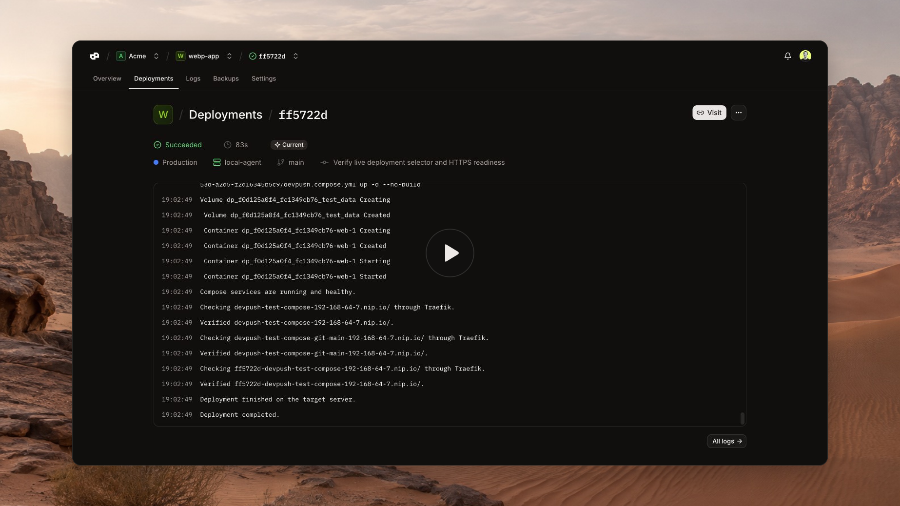 Watch the devpush demo